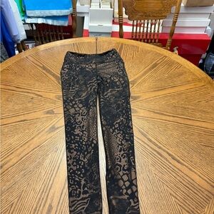 Noli Black and Brown Animal Print Leggings